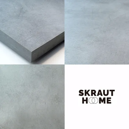 Skraut Home - Ensemble Meuble TV, 260x186x35cm, Pour les TV jusqu'à 65", Ciment 5