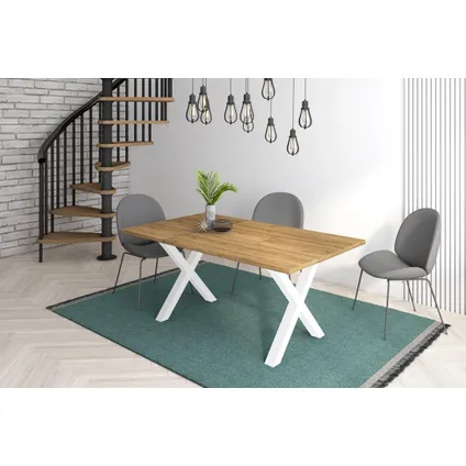Skraut Home - Support - Suclette, Benen in x, 72x10x72cm, Wit, Noordse stijl 2