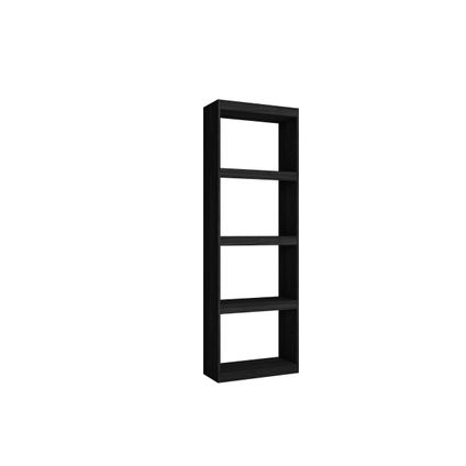 Skraut Home - Library Shelf, Totem -model, 60x25x181cm, Zwart, Noordse stijl