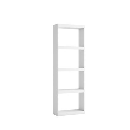 Skraut Home - Library Shelf, Totem -model, 60x25x181cm, Wit, Noordse stijl