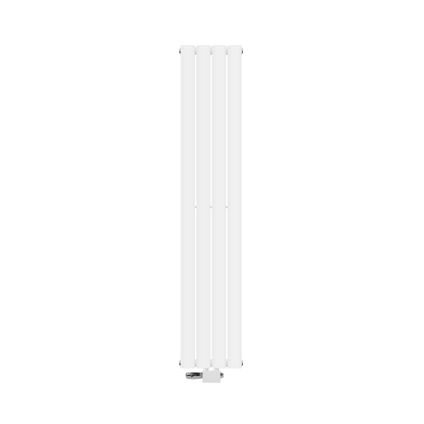 Radiateur blanc double couche 300x1600 mm raccord central universel thermostat