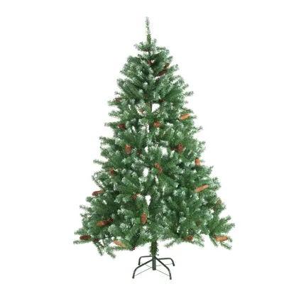 Christmas Gifts Kunstkerstboom met Sneeuw en Dennenappels - 708 Toppen - 180 cm