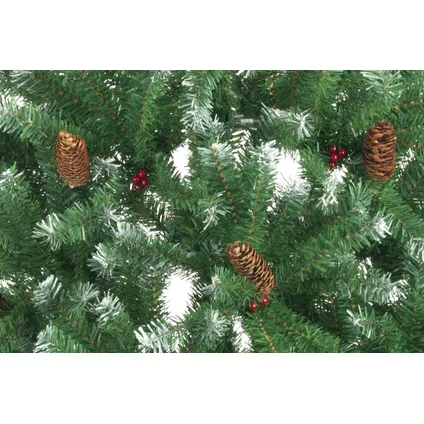 Christmas Gifts Sapin de Noël artificiel avec neige, des cônes de pin et des baies 210 CM 3