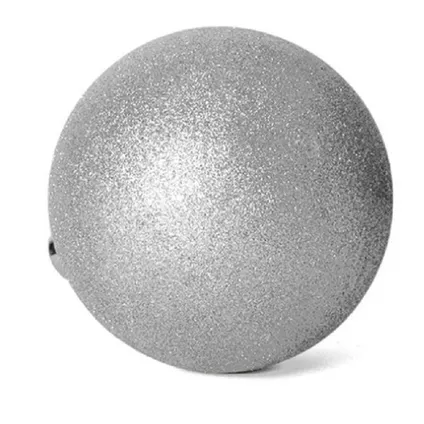 Gerimport Kerstballen - 16 stuks - zilver - kunststof - glitters - D5 cm 4