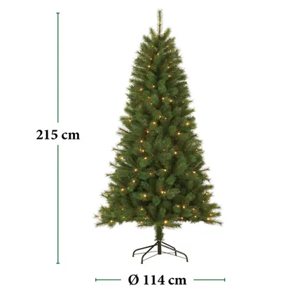Giftsome Kerstboom - Kunstkerstboom met Verlichting - 215cm 2
