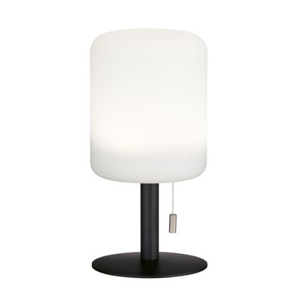 Lampe de table sans fil Fischer & Honsel Larino noir ⌀12cm H25cm RGB 1,5W
