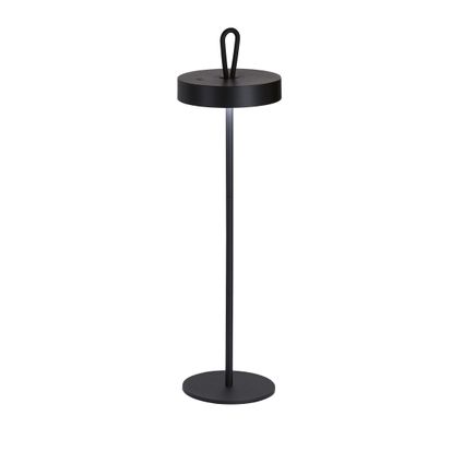 Fischer & Honsel draadloze tafellamp Dord zwart ⌀12,8cm 2,5W
