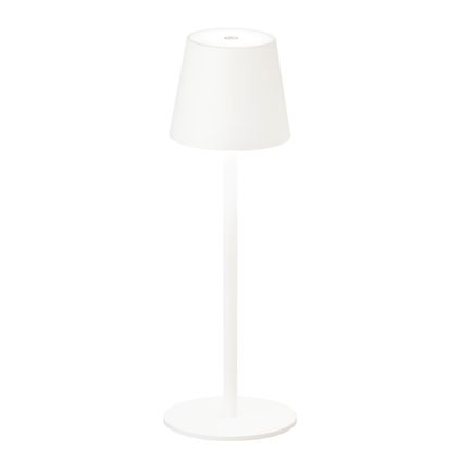 Lampe de table Fischer & Honsel sans fil Tropea blanc ⌀12cm 2,5W
