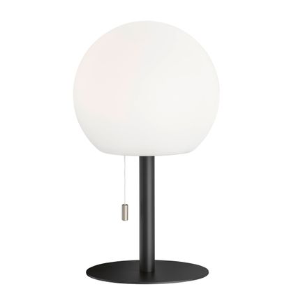 Lampe de table Fischer & Honsel sans fil Trivento noir ⌀18cm RGB 1,5W+0,4W