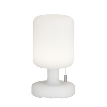 Fischer & Honsel draadloze tafellamp Termoli wit ⌀13cm RGB 1,5W+0,8W