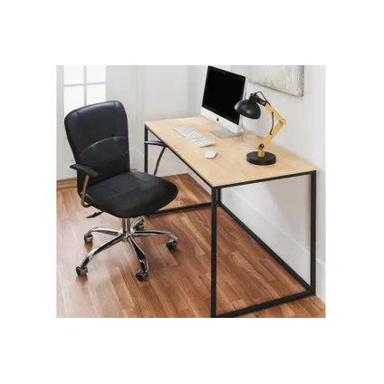 Skraut Home - Desktop Table, MIA -model, 120x60x75 cm, Eik en zwart, Noordse stijl 2