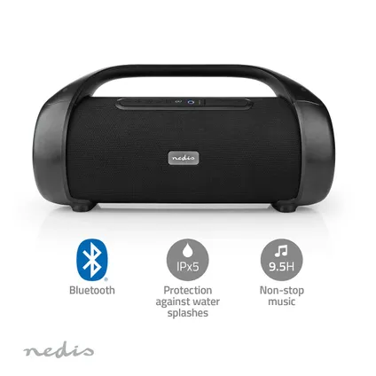 Nedis Bluetooth Party Boombox | SPBB340BK | Zwart 4