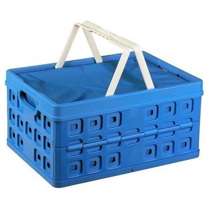 Square boîte pliante avec sac isotherme et poignée 32L bleu