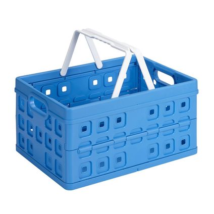 Square boîte pliante 32L avec poignée bleu