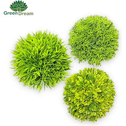 GreenDream® Plantes artificielles d'intérieur - 15x12 cm - Lot de 3 Plantes succulentes - cadeau 4