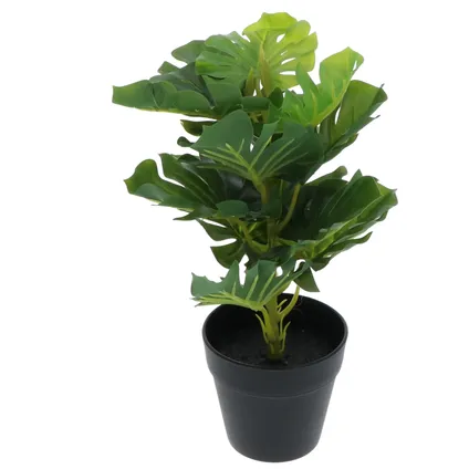 Greendream Plante artificielle - Monstera Deliciosa - Plante en trou - Plante d'intérieur - 30 cm 5