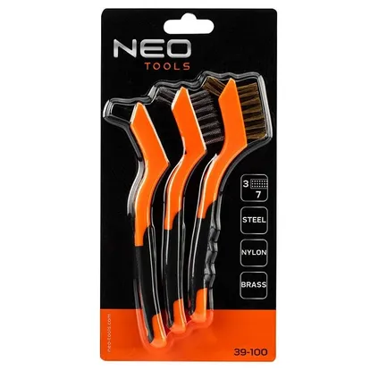 Neo-Tools staalborstels 3-delig - 3 rijen 3