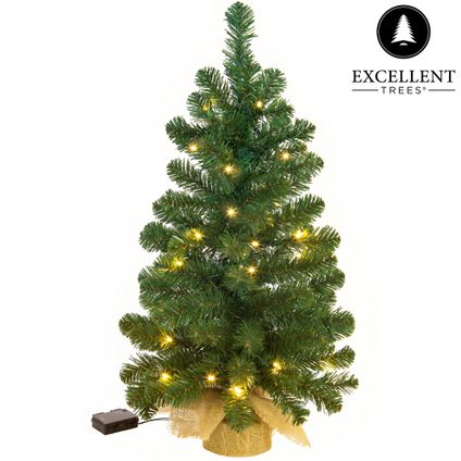 Kerstboom Excellent Trees® LED Jarbo 75 cm met verlichting op batterij - 55 Lampjes