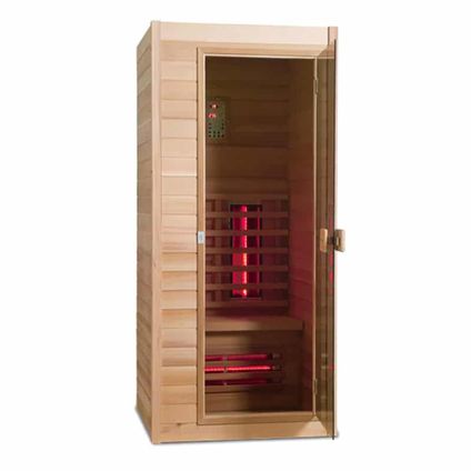 Novum Health Company 1 infrarood sauna met full spectrum stralers - Hemlock