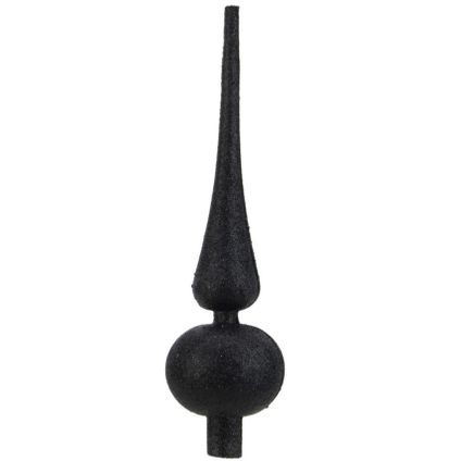 Cosy & Trendy Piek kerstboom - zwart - kunststof - 23 cm