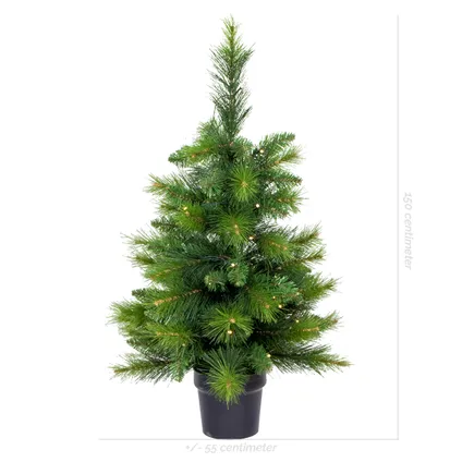 Kerst combi 'King Tree' - Kerstkrans - Kunstkerstboom - Met LED – Buiten/binnen 4