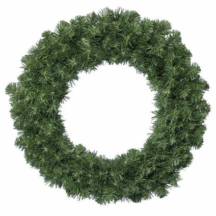 Kerstkrans - groen - kunststof - 60 cm