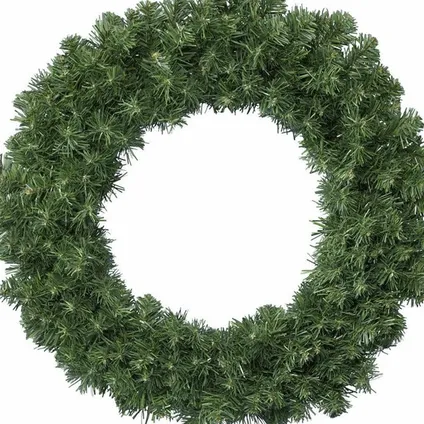 Kerstkrans - groen - kunststof - 60 cm 2