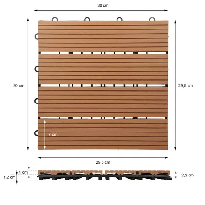 ML-Design WPC vloerelement voor zonnedouche, zwembadtrap of zwembad 7