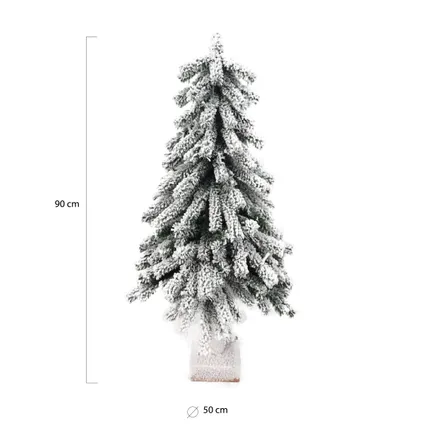 Wintervalley Trees - Kunstkerstboom Isak - 90x50cm - Besneeuwd 2