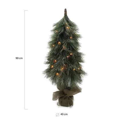 Wintervalley Trees - Kunstkerstboom Sven met LED verlichting - 90x40cm - Groen 2