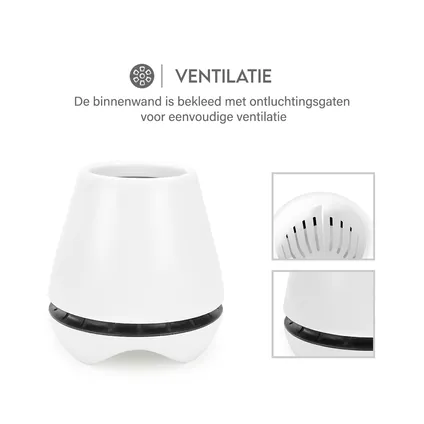 VDN Stainless brosse de toilette avec support - Autonome - Blanc - Brosse de toilette en silicone 4