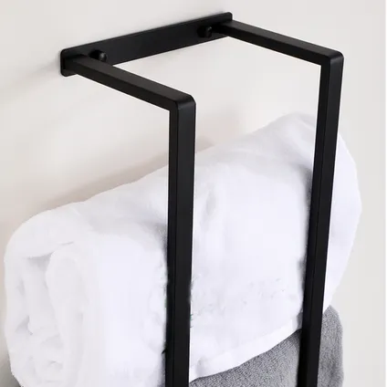 VDN Stainless Handdoekrek - Handdoekrek badkamer - Zwart - Handdoekenrek - Handdoekhouder - RVS 6