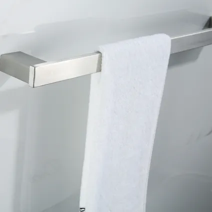 VDN Stainless Porte-serviettes - Porte-serviettes de salle de bain - Argent - Acier inoxydable - Suspendu 3