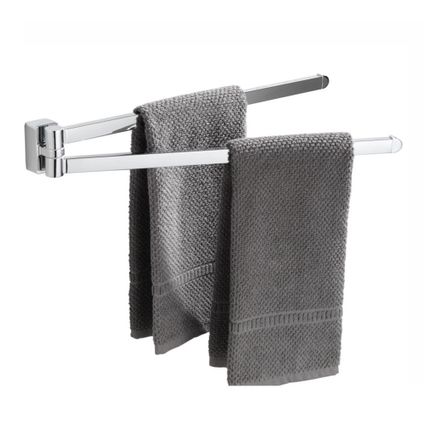 VDN Stainless Porte-serviettes - Porte-serviettes de salle de bain - Chrome - Porte-serviettes - Rotatif - Suspendu