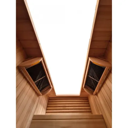 Novum Health Company 2 infrarood sauna met Full Spectrum stralers - Hemlock 7