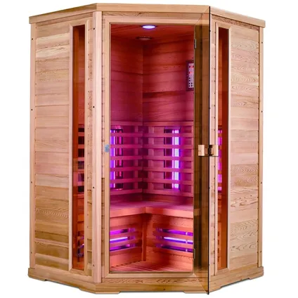 Health Company 5 infrarouges sauna met Full Spectrum stralers - Hemlock