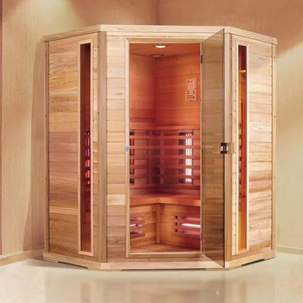 Novum Health Company 6 infrarood sauna met DUO stralers - Hemlock 5