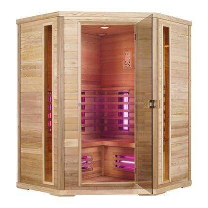 Health Company 6 infrarouges sauna met Full Spectrum stralers - Hemlock