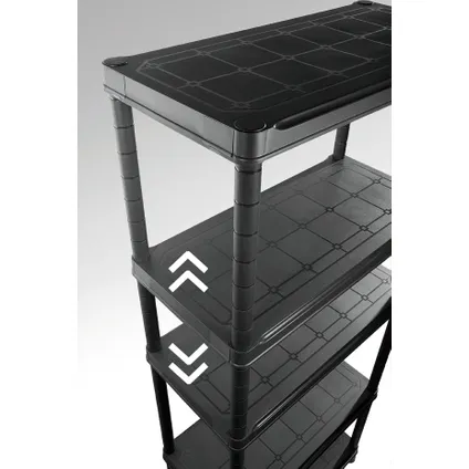 Keter Opbergrek - 5 planken - 90x40x182cm - zwart 4