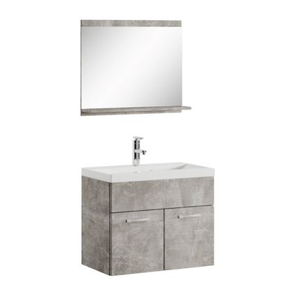 Meuble de salle de bain Montreal 02 - Badplaats - 60 cm Beton Gris - Armoire