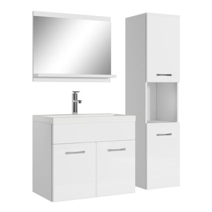 Meuble de salle de bain Montreal - Badplaats - 60 cm - Blanc brillant - Armoire