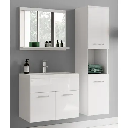 Meuble de salle de bain Montreal - Badplaats - 60 cm - Blanc brillant - Armoire 2