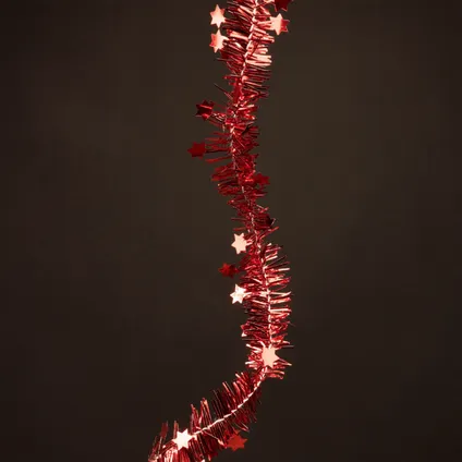 Decoris Kerstslinger - rood - folieslinger - 700 cm 2