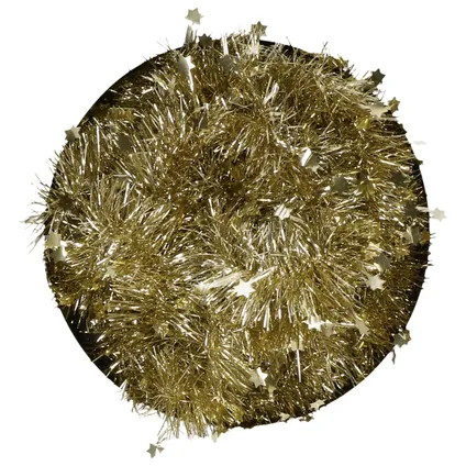 Decoris Kerstslinger - sterren - goudkleurig - 270 cm 3