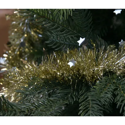 Decoris Kerstslinger - sterren - goudkleurig - 270 cm 4