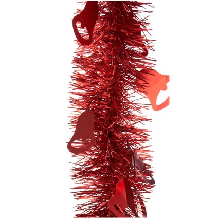 Arte R kerstslinger - rood - 200 x 12 cm - lametta