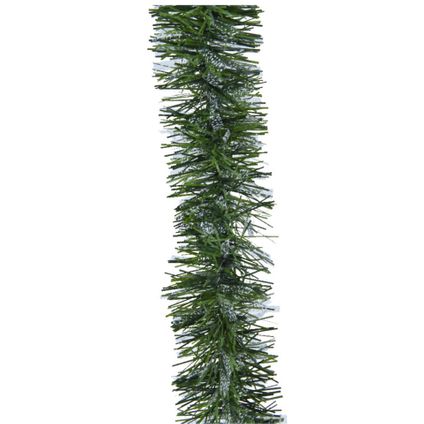 Decoris kerstslinger - groen/transparant - 270 x 7,5 cm - lametta