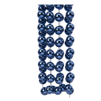 Decoris Kerstslinger - donkerblauw - kralenslinger - 270 cm 2
