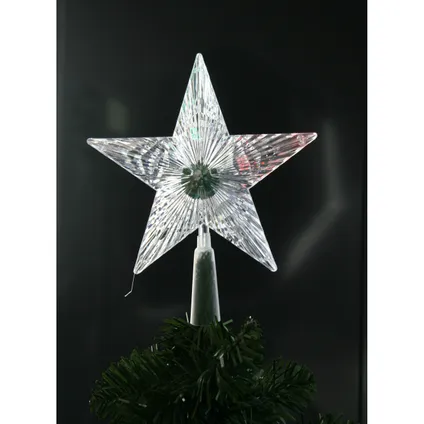 Gerimport Kerstpiek stervorm - LED - flashing - kunststof - 21 cm 2
