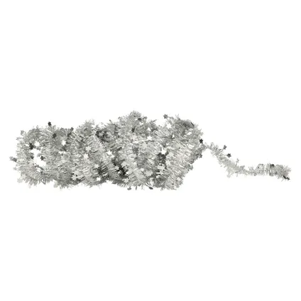 Decoris Kerstslinger - met sterren - zilver - lametta - 700 cm 2